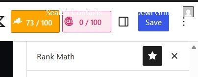 Rank Math SEO experiment score increased to 73 after image alt text optimisation